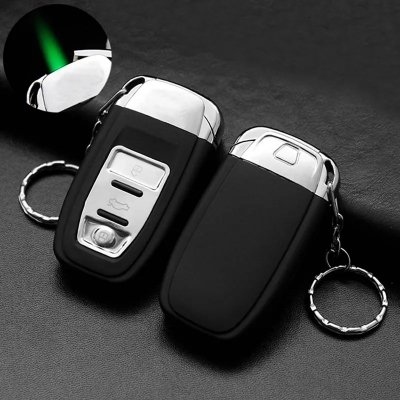 Picture of Stylish Addition - New Creative Led Car Jet Torch Butane windproof Reflatable Cigarete Gas Lighter With Key Ring - Modern - Choice Expression