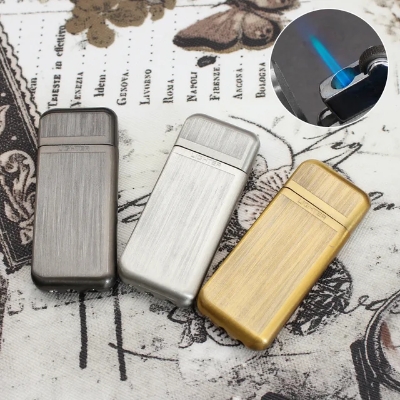 Picture of Creative Simple Simple Grinding Wheel Metal Body Wire Drawing Cigarete Gas Lighter