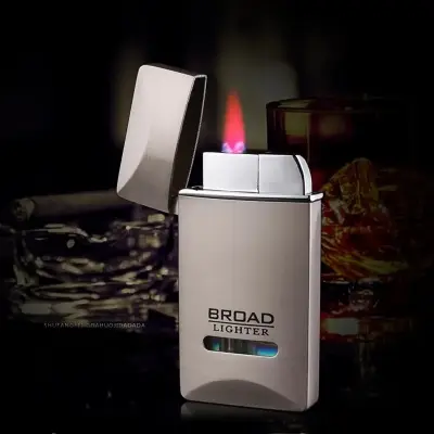 Picture of Broad Red Fire Inflatable Visible Air Windproof Cigarete Gas Lighter