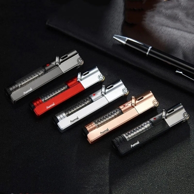 Picture of Nifty Niche - Urban Vibes - Aomai Stick Inflatable Blue Flame Metal Jet Torch Cigarete Gas Lighter - Motors - Unrivaled in Genre