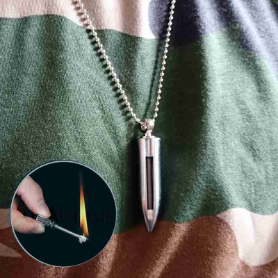 Picture of New Metal Bullet Chain Locket Oil Cigarete Parts Lighter Very Attractive
