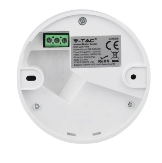Buy Pir infrared motion sensor celling mounted, V-TAC Infrared Motion Sensor, White, 360° at Best Prices in Bangladesh