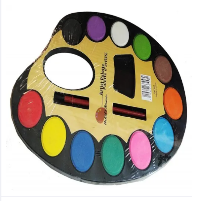 Buy Saffron Large Artist Palette with 12 Water Color and Paint Brush at Best Prices in Bangladesh