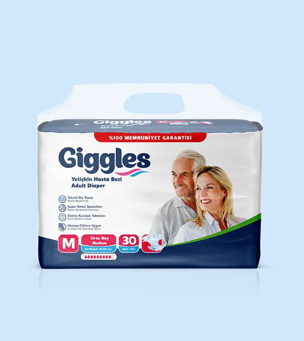 Picture of Giggles Adult Diaper -Jumbo Medium 30Pcs