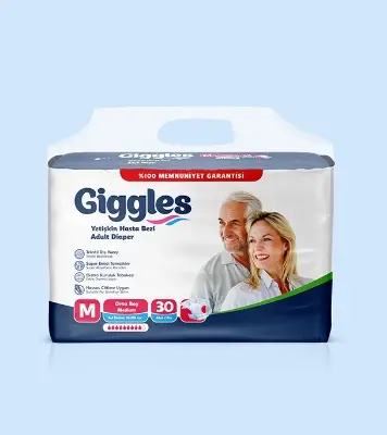 Picture of Giggles Adult Diaper -Jumbo Medium 30Pcs