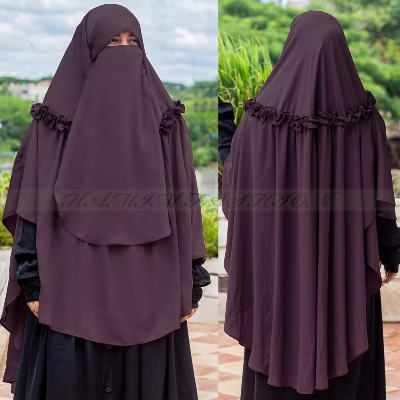 Picture of Hijab Big Size Hijab Fashion Women Dubai Cherry Headscarf Ready To Wear Instant Hijab Scarf Muslim Shawl Islamic Hijabs Arab Wrap Head Scarves Design-2