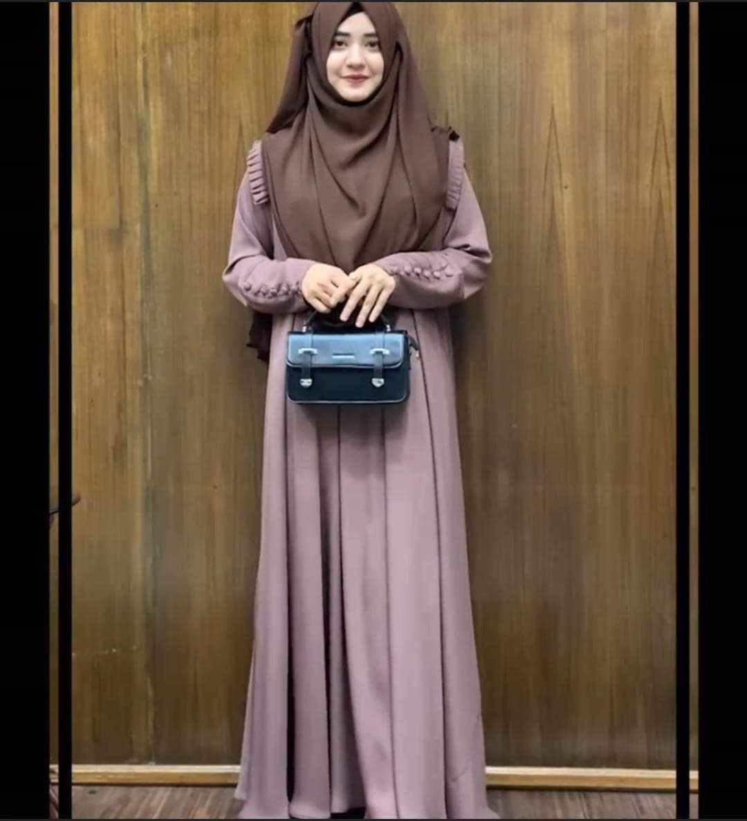 Picture of Abaya Borka (Aziya Borka) (No Hijab) Dubai Cherry Stylish Party Borka Fashion Collection Fashionable Khimar Lycra Borka For Women