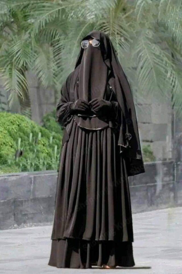 Picture of Abaya Borka (Samia Set) (With Hijab Niqab Ful Set) Dubai Cherry Stylish Party Borka Fashion Collection Fashionable Khimar Lycra Borka For Women