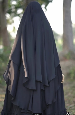 Picture of Abaya Borka (Tasnim Borka) (With Hijab Niqab Ful Set) Dubai Cherry Stylish Party Borka Fashion Collection Fashionable Khimar Lycra Borka For Women