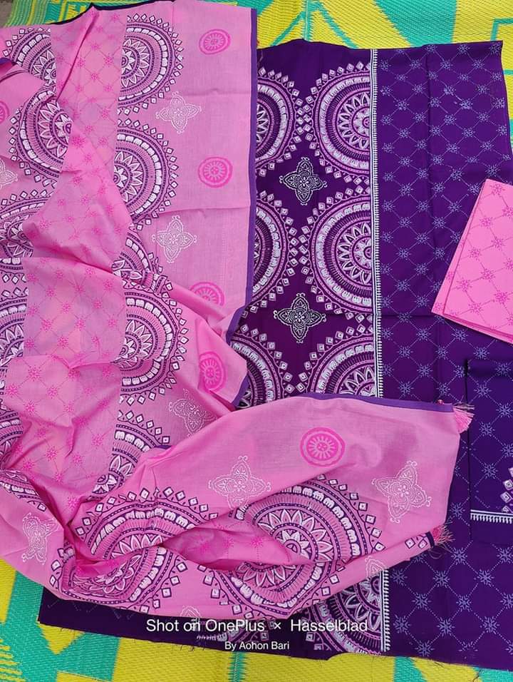 Picture of Premium Quality (Vip Block) Orbindu Cotton Block Printed Cotton Unstitched Three Piece For Women