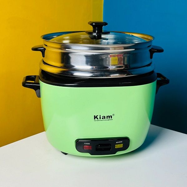 Picture of Kiam DRC 9704 2.8 liter Stainless Steel + Non-Stick Double Pot Rice Cooker