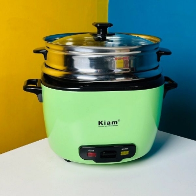 Picture of Kiam DRC 9704 2.8 liter Stainless Steel + Non-Stick Double Pot Rice Cooker