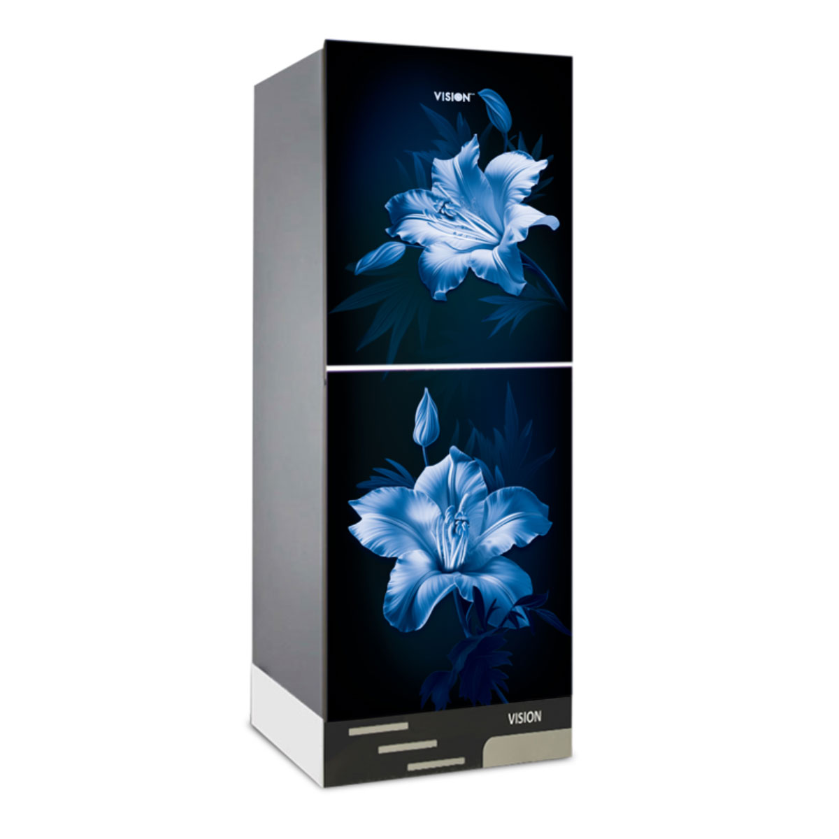 Buy VISION Glass Door Refrigerator RE-216 Liter Gardenia Lily Bottom Mount  at Best Price in Bangladesh