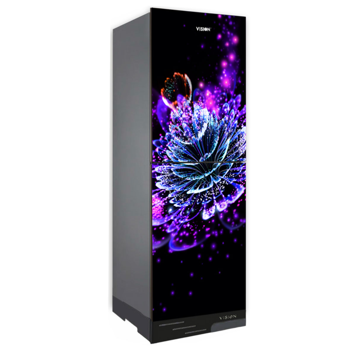 Buy VISION Glass Door Refrigerator RE-242 Liter Light Point Flower Top Mount at Best Price in Bangladesh
