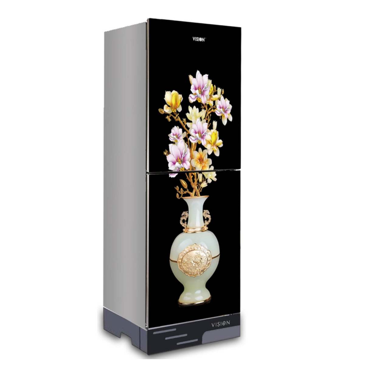 Buy VISION Glass Door Refrigerator RE-150 Liter Vase G Magnolia Flower Top Mount at Best Price in Bangladesh