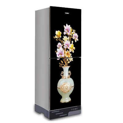 Buy VISION Glass Door Refrigerator RE-150 Liter Vase G Magnolia Flower Top Mount at Best Price in Bangladesh