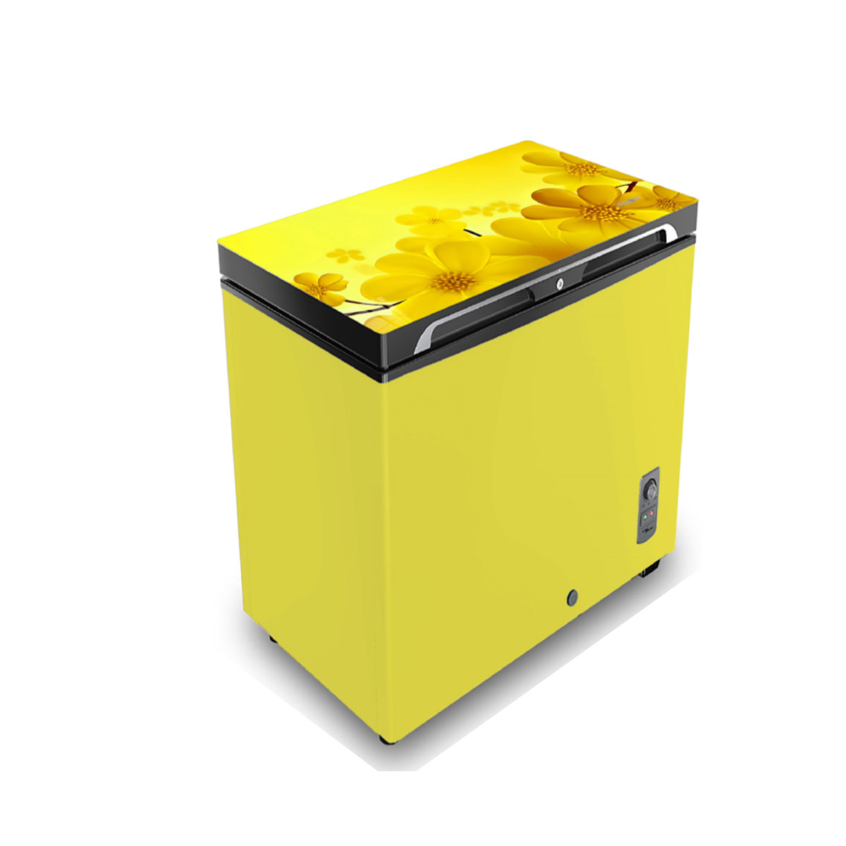 Buy VISION Glass Door Chest Freezer RE-112 Liter Yellow myrtle Flower at Best Price in Bangladesh