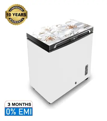 Buy VISION Glass Door Chest Freezer RE-112 Liter White Ice Flower at Best Price in Bangladesh	
