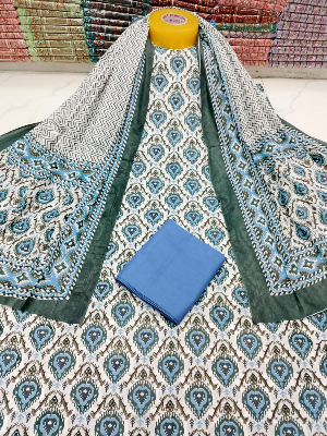 Picture of Premium Quality Unstitched Three Piece Shalwar Kameez With Latest Design