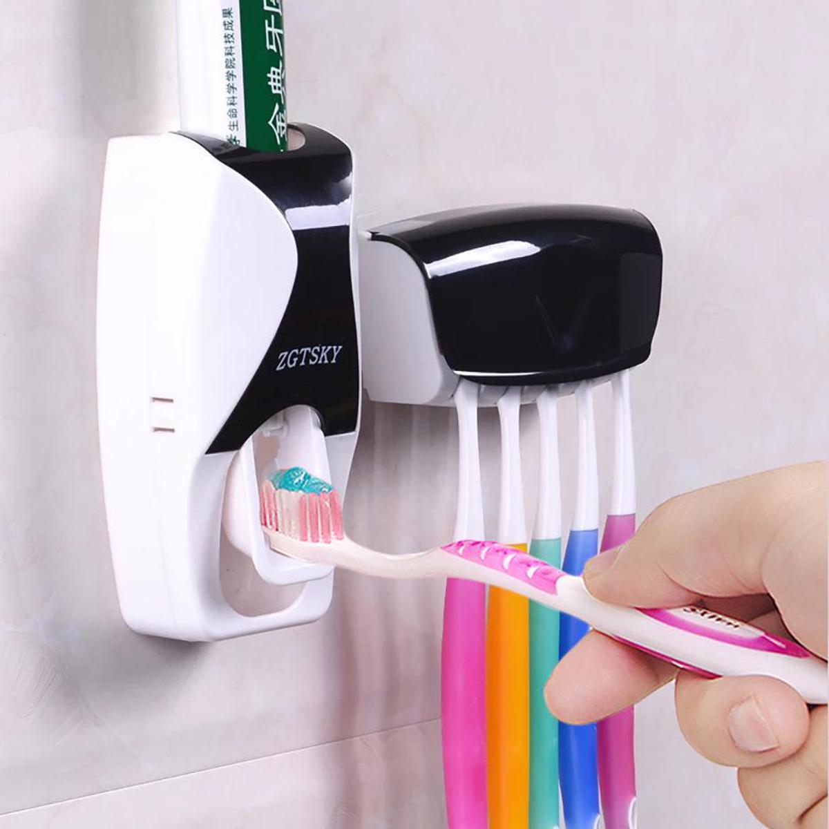 Picture of Automatic Toothpaste Dispenser With Toothbrush Holder- Multicolour