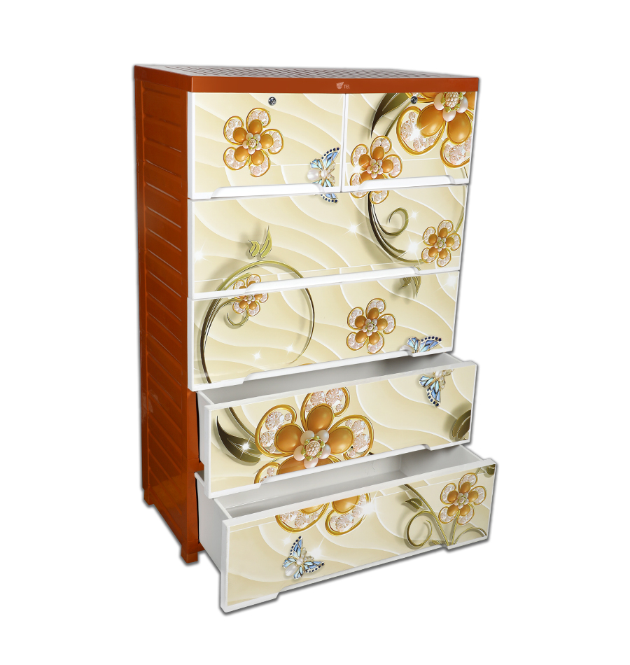 Buy Elite Wardrobe (Double-5D)-Pearl Wood-TEL at Best Price In Bangladesh