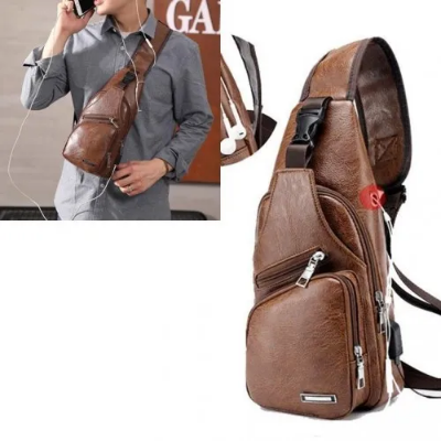 Buy Men‘s Outdoor Leather Shoulder Chest Sling Bag at Best Prices in Bangladesh