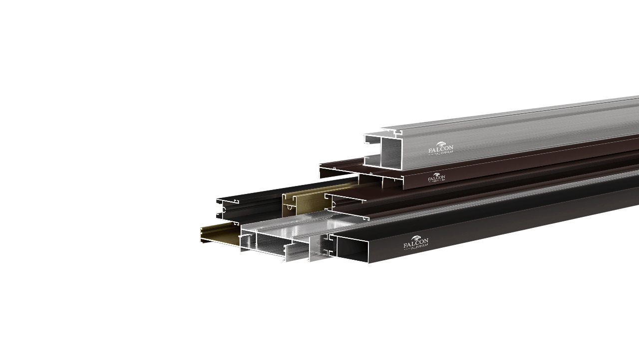 Picture of FALCON ALUMINIUM Alu Frame Profile (DOOR-002) -4970mm-SS