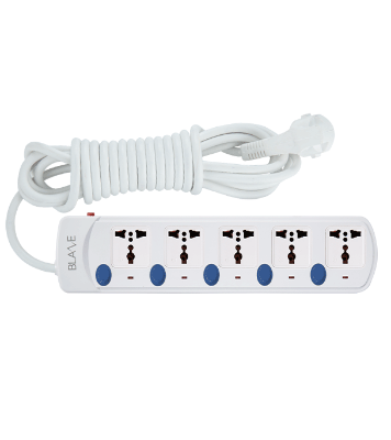 Picture of Blaze EASY Extension Socket 5 SKT, 2 Pin, 5 Yard -