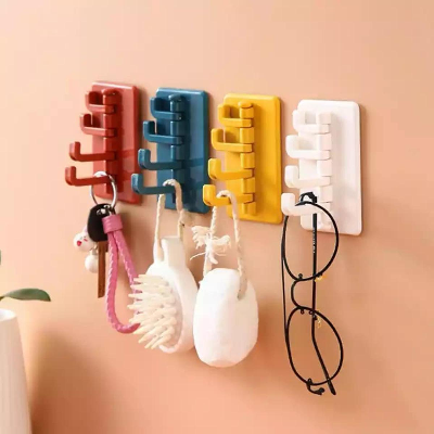 Buy Small Exquisite Folding Hook Creative Adhesive Hook Bathroom Kitchen Wall Hole-Free Hanger key bag clothes hook home organizer at Best Price In Bangladesh