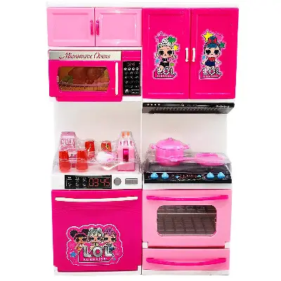 Buy Barbie Playing Kitchen Toy Set for Girls with 2 Compartment of Open-able Doors with Light and Sound Girls Toys ( Kids Gift | Barbie Kitchen Set for Girls)at Best Price In Bangladesh