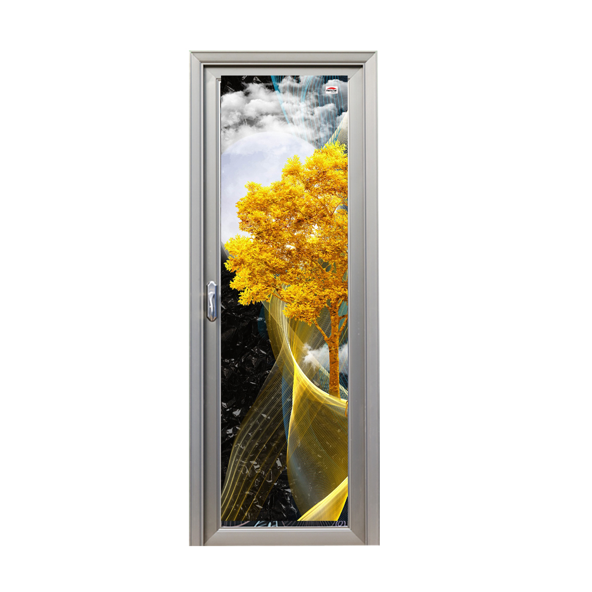 Picture of Protector Aluminium Glass Door Gold Way RH 82'' *30''
