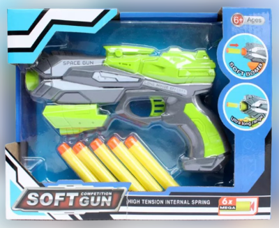 Buy Soft Competition Nerf G.un Space G.un Bundle With 5 PCs Nerf Bullets Soft Target Set Toys For Kids at Best Price In Bangladesh
