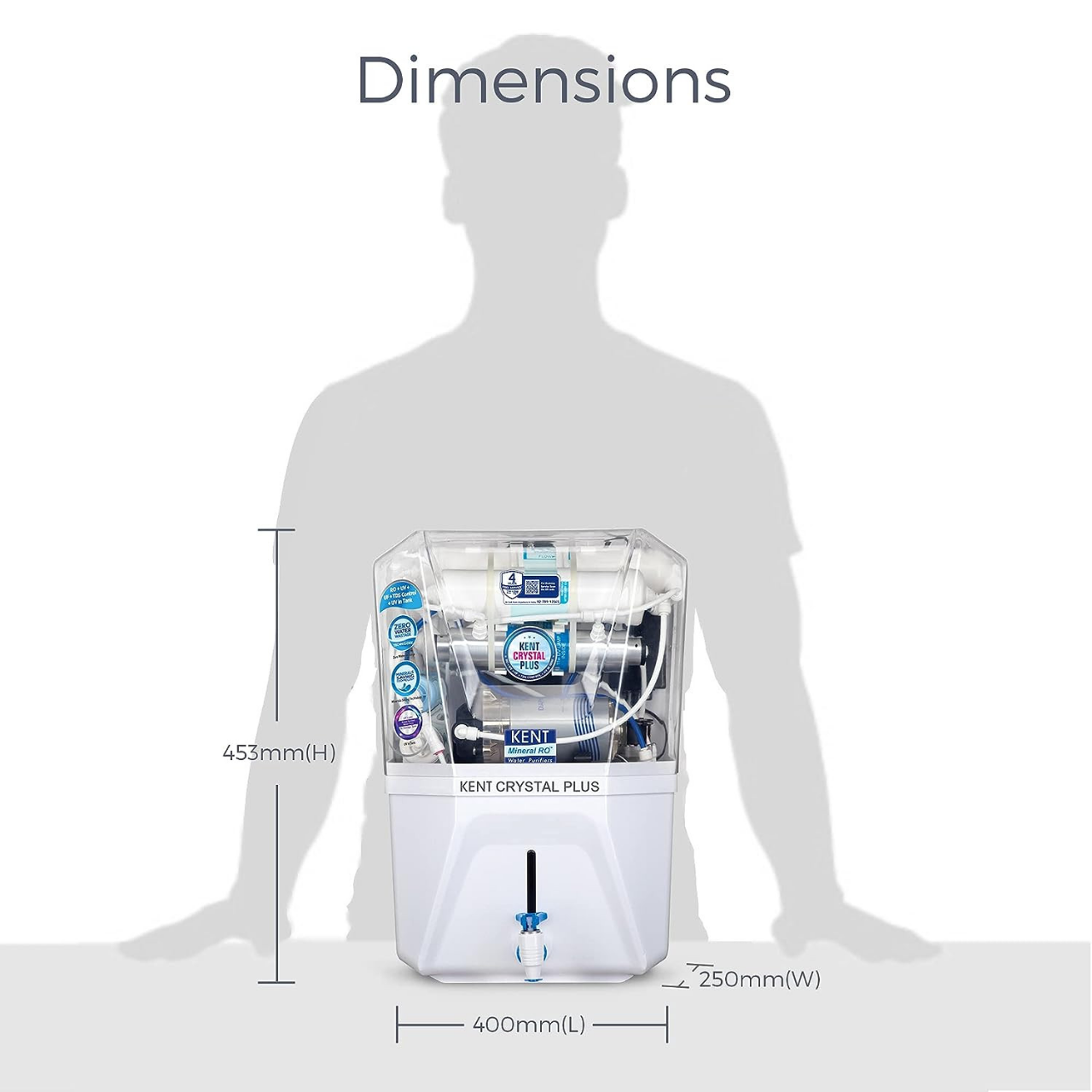 Buy Kent Crystal Plus RO + UV + UF + TDS Control + in-Tank UV Water Purifier 11 Liter 20 L/hr Water Purification at Best Price In Bangladesh