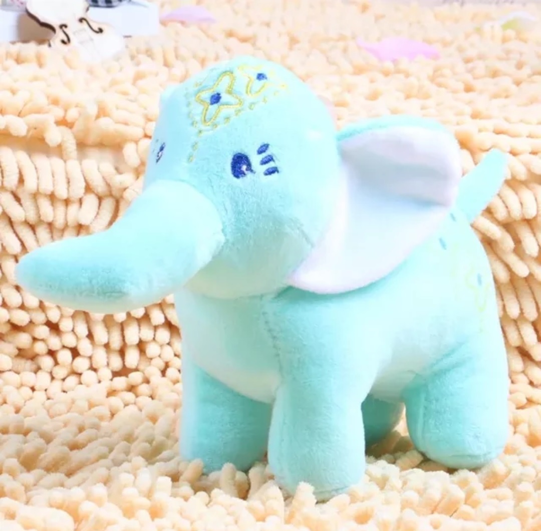 Picture of Elephant Toy Stuffed Colorful Soft Animal Elephant Doll