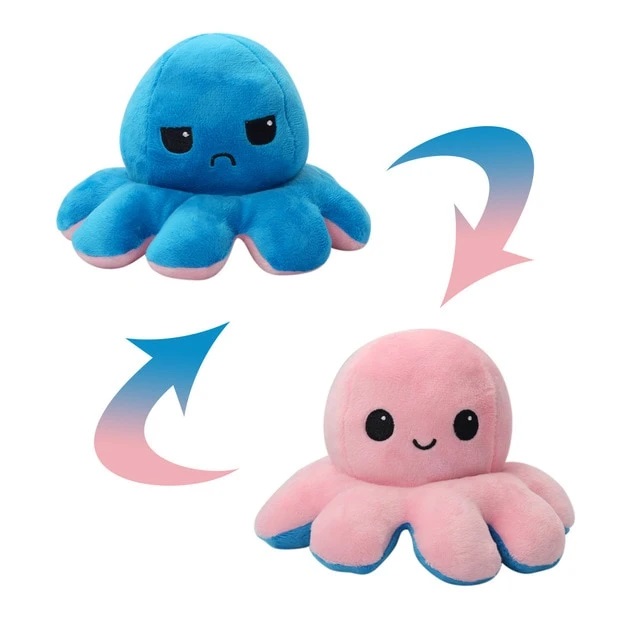Picture of Reversible Flip octopus Plush Stuffed Soft Toy for Children