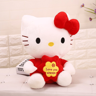 Picture of Flower Hello Kitty cat cute plush Soft toy doll 