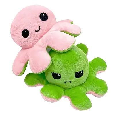 Picture of Reversible Octopus Plush, Adorable, Soft Cotton Soft, Double Sided Gift for Kids, Emotional Flap