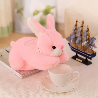 Picture of Cute Pink Rabbit Animals Rabbits Stuffed Plush Toys For Baby Girls Birthday Gifts