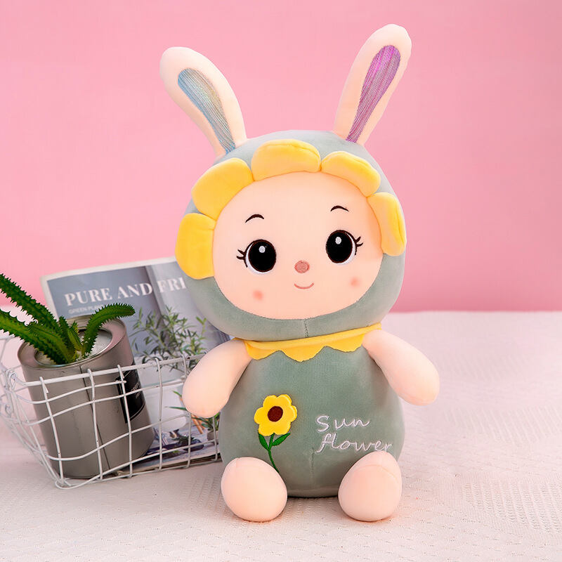 Picture of Cute Sunflower Bunny Plush Toys Children Rag doll