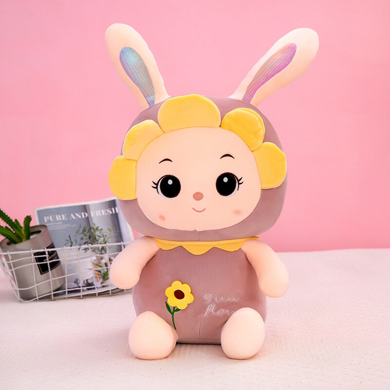 Picture of Cute Sunflower Bunny Plush Toys Children Rag doll