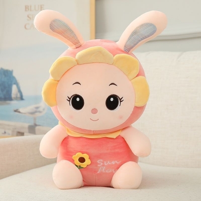 Picture of Cute Sunflower Bunny Plush Toys Children Rag doll