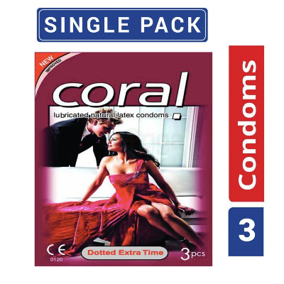 Buy CORAL DOTTED EXTRA TIME CONDOM  at best price In Bangladesh