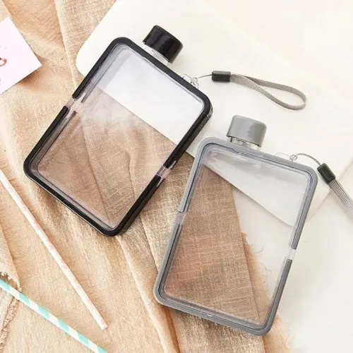 Buy 400ml Outdoor Portable Transparent Square Leakproof Flat Water Bottle at Best Prices in Bangladesh