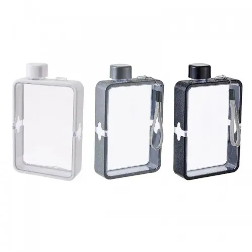 Buy 400ml Outdoor Portable Transparent Square Leakproof Flat Water Bottle at Best Prices in Bangladesh