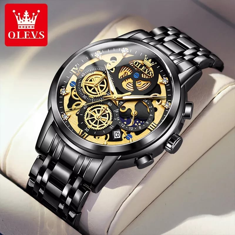 Buy OLEVS 9947 Luxury Quartz Movement Watch at best price In Bangladesh
