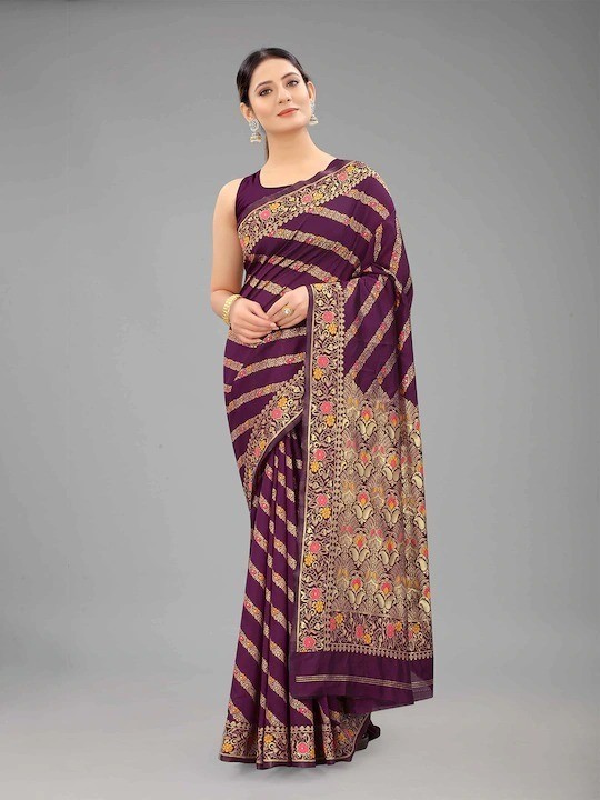 Buy Stylish & Glorious Printed Silk Saree With Blouse Piece - MN-733 at Best Price In Bangladesh