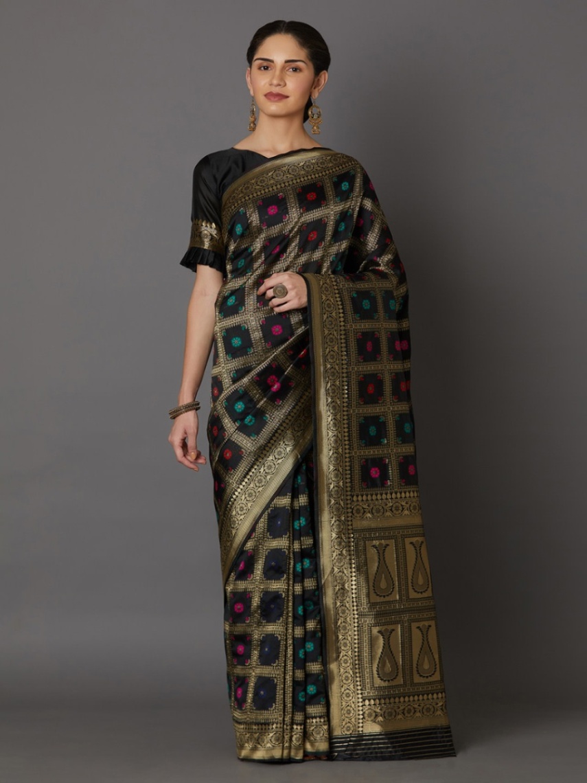 Buy Stylish & Glorious Printed Silk Saree With Blouse Piece Online at Best Price In Bangladesh
