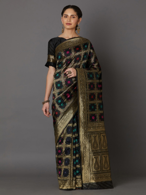 Buy Stylish & Glorious Printed Silk Saree With Blouse Piece Online at Best Price In Bangladesh