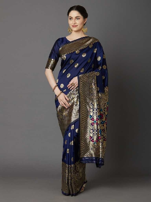 Buy Stylish & Glorious Printed Silk Saree With Blouse Piece at Best Price In Bangladesh