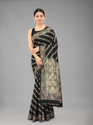Buy Stylish & Glorious Printed Silk Saree With Blouse Piece - MN-733 at Best Price In Bangladesh